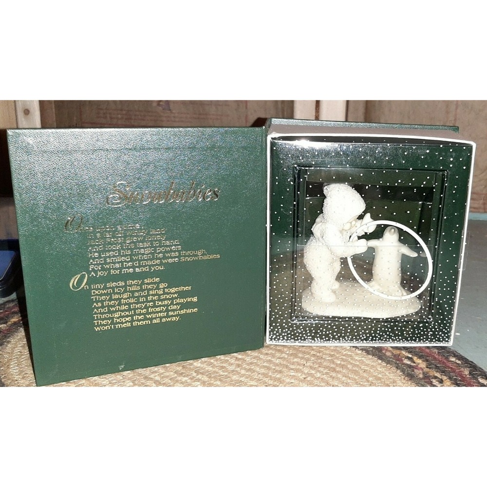DEPARTMENT 56 SNOWBABIES #6835-7 I'LL TEACH YOU A TRICK 4" FIGURINE 1987